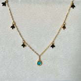 Lily necklace in blue